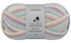 Kankaat Ja Käsityötarvikkeet^Novita 7 Veljestä Raita lanka 100 g morsiuskaari 974