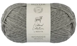 Kankaat Ja Käsityötarvikkeet^Novita lanka Wonder Wool 50 g 043 kivi
