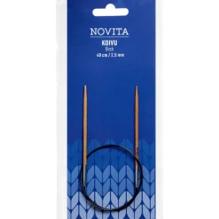 Kankaat Ja Käsityötarvikkeet^Novita pyöröpuikot 40 cm koivu 2.5