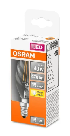 Lamput Ja Valaisintarvikkeet^Osram LED Kierre kynttilälamppu 470lm 2700K E14