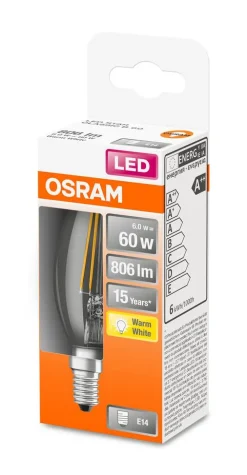 Lamput Ja Valaisintarvikkeet^Osram LED kynttilälamppu 806lm 2700K E14