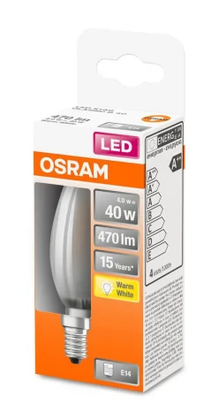 Lamput Ja Valaisintarvikkeet^Osram LED kynttilälamppu 470lm 2700K E14