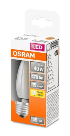 Lamput Ja Valaisintarvikkeet^Osram LED kynttilälamppu 470lm 2700K E27