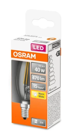 Lamput Ja Valaisintarvikkeet^Osram LED kynttilälamppu 470lm 2700K E14