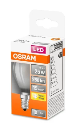 Lamput Ja Valaisintarvikkeet^Osram LED pienkupulamppu 250lm 2700K E14