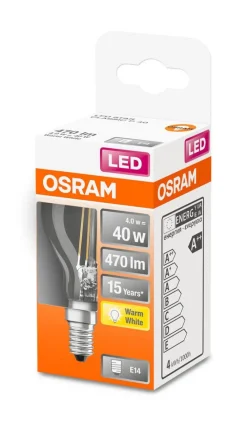 Lamput Ja Valaisintarvikkeet^Osram LED pienkupulamppu 470lm 2700K E14