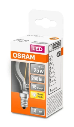 Lamput Ja Valaisintarvikkeet^Osram LED pienkupulamppu 250lm 2700K E14