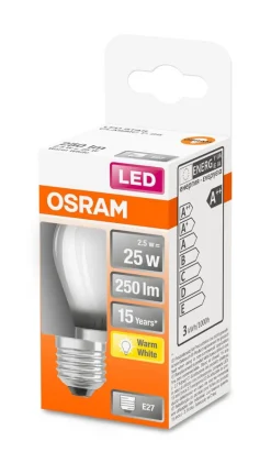 Lamput Ja Valaisintarvikkeet^Osram LED pienkupulamppu 250lm 2700K E27