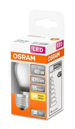 Lamput Ja Valaisintarvikkeet^Osram LED pienkupulamppu 470lm 2700K E27