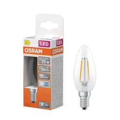 Lamput Ja Valaisintarvikkeet^Osram LED Star Classic B 25 Filament 1.8W 840 Clear E14