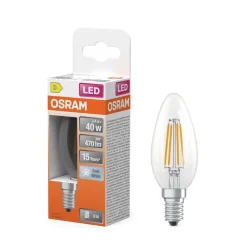 Lamput Ja Valaisintarvikkeet^Osram LED Star Classic B 40 Filament 3.4W 840 Clear E14