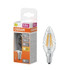 Lamput Ja Valaisintarvikkeet^Osram LED Star Classic BW 40 Filament 3.4W 827 Clear E14