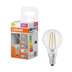 Lamput Ja Valaisintarvikkeet^Osram LED Star Classic P 25 Filament 1.8W 840 Clear E14