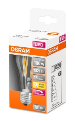 Lamput Ja Valaisintarvikkeet^Osram LED vakiolamppu 1521lm 2700K E27 DIM