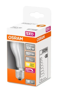 Lamput Ja Valaisintarvikkeet^Osram LED vakiolamppu 1521lm 2700K E27 DIM