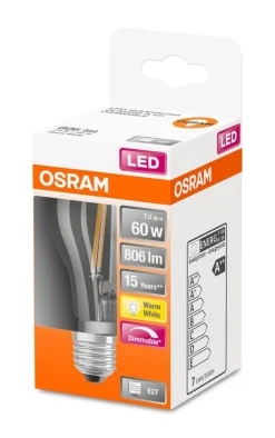 Lamput Ja Valaisintarvikkeet^Osram LED vakiolamppu 806lm 2700K E27 DIM