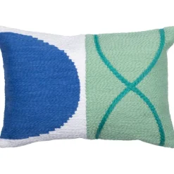 Sisustustekstiilit^Pentik brodeerattu tyynynpäällinen Lumme 30x45 cm vihreä