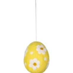 Pääsiäinen^Pentik huopakoriste Kukkamuna 7 cm keltainen