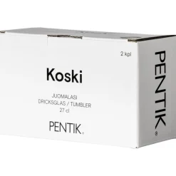 Astiat^Pentik juomalasi Koski 27 cl harmaa 2 kpl