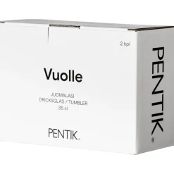 Astiat^Pentik juomalasi Vuolle 35 cl kirkas 2 kpl