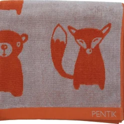 Kylpyhuone- Ja Saunatekstiilit|Lastenhuone^Pentik Metsänväki kylpypyyhe oranssi 70x140 cm