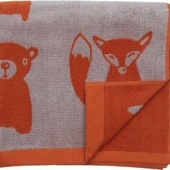 Kylpyhuone- Ja Saunatekstiilit|Lastenhuone^Pentik Metsänväki kylpypyyhe oranssi 70x140 cm