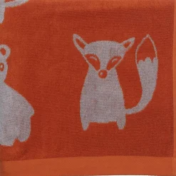 Kylpyhuone- Ja Saunatekstiilit|Lastenhuone^Pentik Metsänväki kylpypyyhe oranssi 70x140 cm