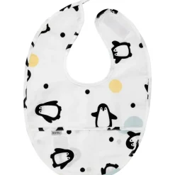 Lastentarvikkeet|Lastenhuone^Pentik Pingviini ruokalappu musta 28x39 cm