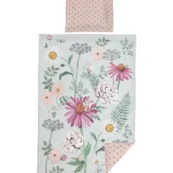 Lastenhuone|Vuodetekstiilit^Pentik pussilakanasetti Kukkakeiju 120x160 cm + 40x60 cm v.p