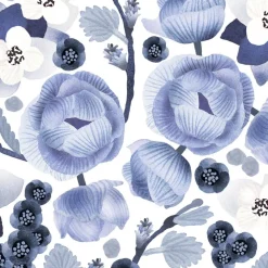 Kertakäyttö^Pentik servietti 33 cm Lapin Kukka sininen