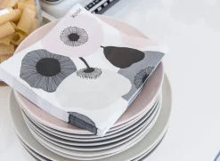 Kertakäyttö^Pentik servietti 33 cm Pastelli harmaa