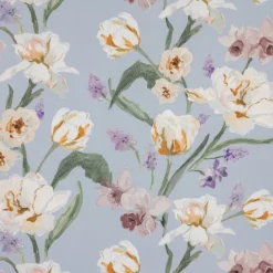 Kankaat Ja Käsityötarvikkeet|Keittiötekstiilit^Pentik vahakangas Helmililja 150 cm v.sininen