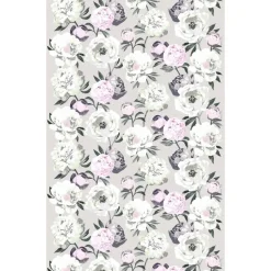 Kankaat Ja Käsityötarvikkeet|Keittiötekstiilit^Pentik vahakangas Pioni 150 cm v.harmaa