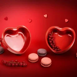 Paistoastiat^Peugeot annosvuoka Appolia Sydän 2 kpl punainen