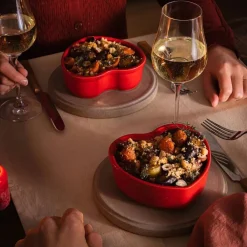 Paistoastiat^Peugeot annosvuoka Appolia Sydän 2 kpl punainen