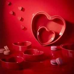 Paistoastiat^Peugeot annosvuoka Appolia Sydän 2 kpl punainen