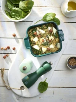 Paistoastiat^Peugeot keraaminen Appolia-vuoka suorakaide 32 cm metsän vih