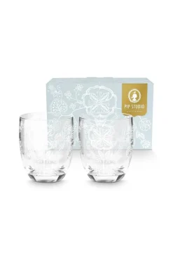 Astiat^Pip Studio juomalasi Flower White 280 ml 2 kpl