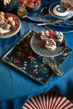 Tarjoilu^Pip Studio kakkutarjotin Clover 21 cm Green