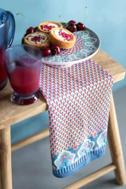 Keittiötekstiilit^Pip Studio keittiöpyyhe Flower Festival 50x70 cm Blue-Red