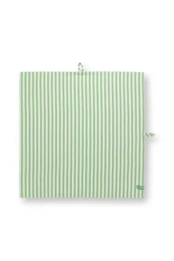 Keittiötekstiilit^Pip Studio keittiöpyyhe Stripes 65x65 cm 2 kpl Light Green