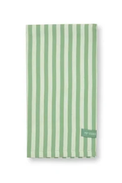 Keittiötekstiilit^Pip Studio keittiöpyyhe Stripes 65x65 cm 2 kpl Light Green