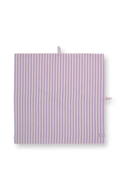 Keittiötekstiilit^Pip Studio keittiöpyyhe Stripes 65x65 cm Lilac 2 kpl