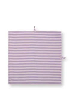 Keittiötekstiilit^Pip Studio keittiöpyyhe Stripes 65x65 cm Lilac 2 kpl