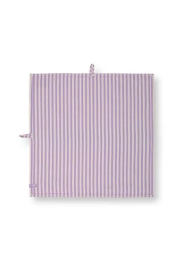 Keittiötekstiilit^Pip Studio keittiöpyyhe Stripes 65x65 cm Lilac 2 kpl