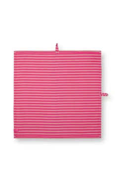 Keittiötekstiilit^Pip Studio keittiöpyyhe Stripes 65x65 cm 2 kpl Pink