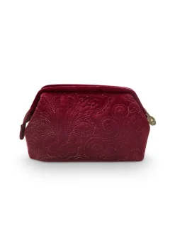 Kylpyhuonetarvikkeet|Meikkipussit Ja Toilettilaukut^Pip Studio kosmetiikkalaukku Velvet Quiltey Days 19x8,5x12 c