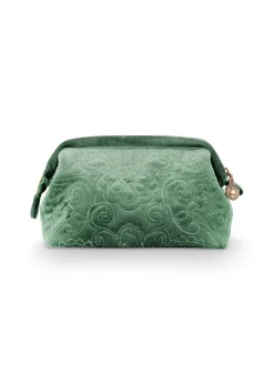 Kylpyhuonetarvikkeet|Meikkipussit Ja Toilettilaukut^Pip Studio kosmetiikkalaukku Velvet 19x8,5x12 cm Quilted Gre