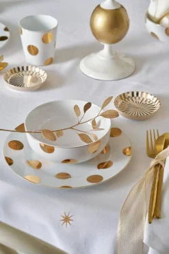 Astiat^Pip Studio kulho Dot Delight 2 kpl White-Gold 15cm