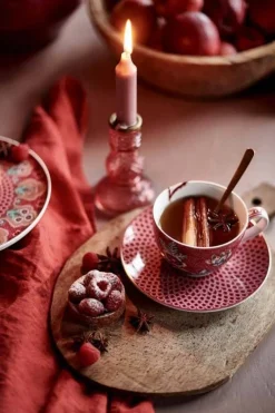 Astiat^Pip Studio kuppi & aluslautanen Flower Festival 280 ml Dark